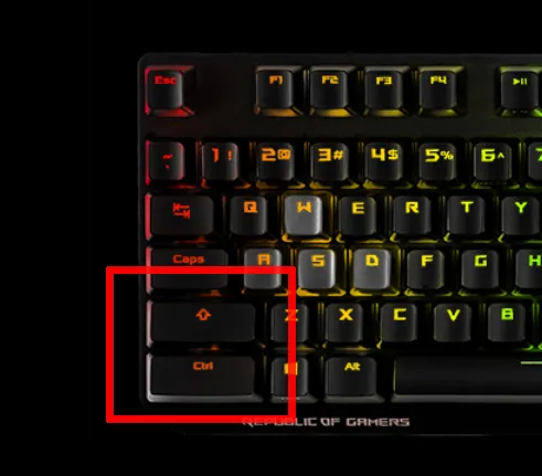 Double Width Ctrl Key